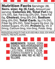 The Hampton bright red jimmies add fun color to ice cream desserts.