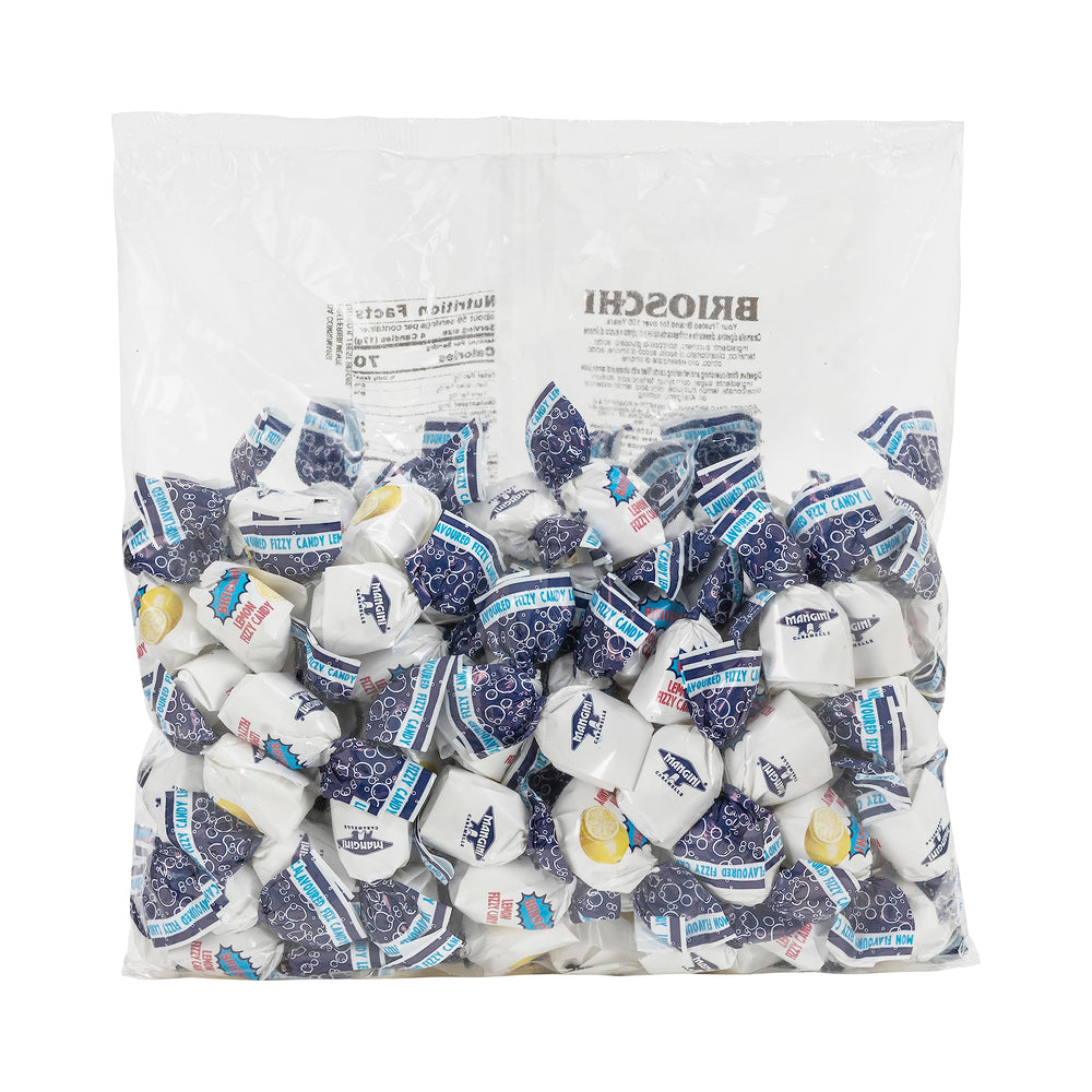 Brioschi lemon candy pack with refreshing lemon fizz and citrus aroma.