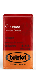 Bristot Classico ground espresso in a moka pot delivers bold aroma and smooth body.