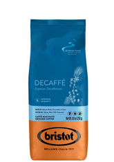 Bristot Decaf Ground Espresso packaging front for moka and espresso at home
