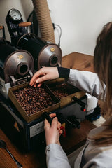 Bristot Italian espresso roast with crema hints in the cup.