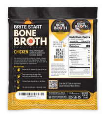 Brite Start chicken bone broth concentrate in a single-serve packet for quick soups