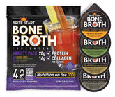 Brite Start Bone Broth Variety Pack with four convenient servings for quick meals