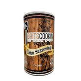 Britscookin Cajun Seasoning 8 oz bottle boosts authentic Louisiana flavor in every dish.