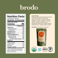 Brodo collagen & protein broth close-up highlighting naturally occurring nutrients.
