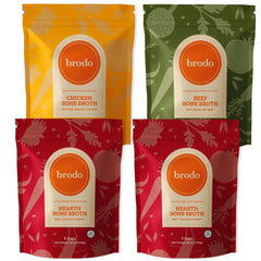 Brodo classic organic chicken bone broth pouch for sipping and cooking.