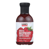 Bronco Bob's Roasted Raspberry Chipotle Sauce jar for grilling glaze