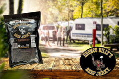 Bronco Billy's Beef Jerky 1lb resealable bag for freshness