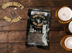 Bronco Billy's Jerky Hickory Smoked rich aroma enhances snack time with smoky notes