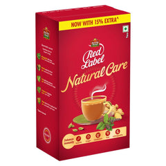 Brooke Bond Red Label Natural Care Tulsi leaf close-up with fresh aroma