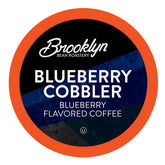 Pack shot of Brooklyn Beans Blueberry Cobbler pods for convenient single-serve mornings.
