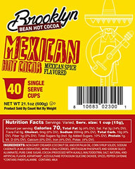 Brooklyn Beans hot chocolate cup steaming shows inviting aroma of Mexican spice notes.