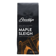 Brooklyn Beans Maple Sleigh coffee bag highlighting maple flavor for cozy mornings