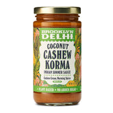 Brooklyn Delhi Coconut Cashew Korma jar with creamy sauce ideal for weeknight dinners.
