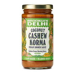 Brooklyn Delhi Coconut Cashew Korma jar with creamy sauce ideal for weeknight dinners.