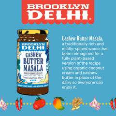 Brooklyn Delhi Golden Coconut Curry ingredients label highlights vegan and clean blend