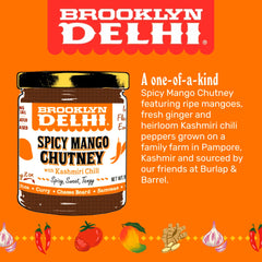Brooklyn Delhi Spicy Mango Chutney glazed pork roast captures sweet heat with Kashmiri peppers.