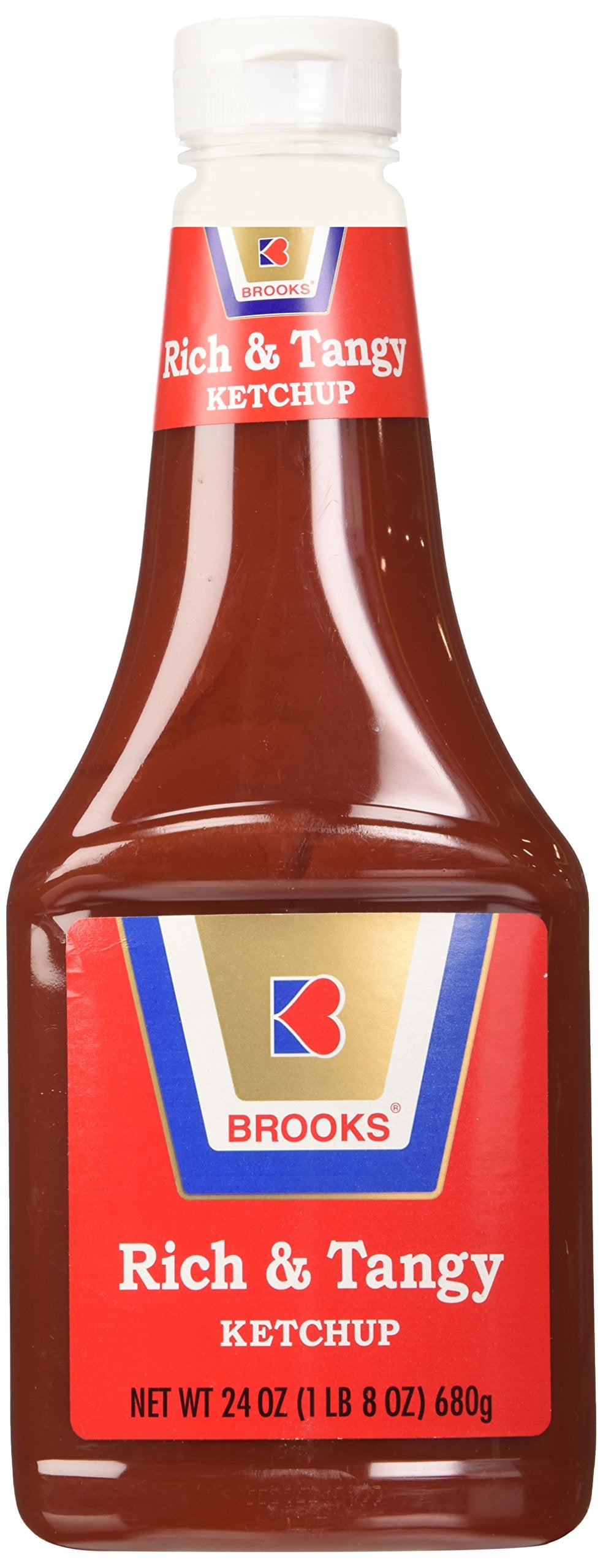 Brooks Rich & Tangy Ketchup bottle pour showing thick texture ideal for dipping and topping