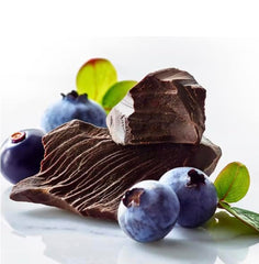 Brookside acai and blueberry centers close-up showcasing fruit centers