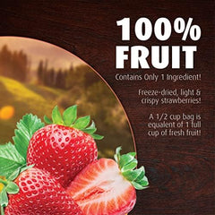 Crispy strawberry crisps texture from Brothers All Natural