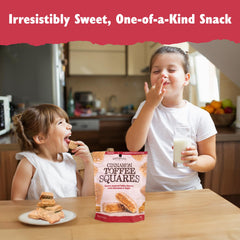 Brown & Haley Cinnamon Toffee Squares ingredients reveal almonds and sea salt balance.