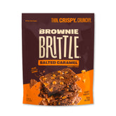 Brownie Brittle Salted Caramel bags on display for party snacks.