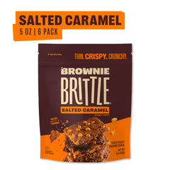 Brownie Brittle Salted Caramel crispy slices invite a chocolatey bite with crunch, perfect for dessert snacking.