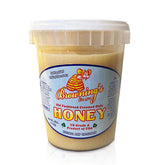Brownings Creamed Raw Clover Honey 40oz jar, ready to spread on toast for breakfast sweetness.