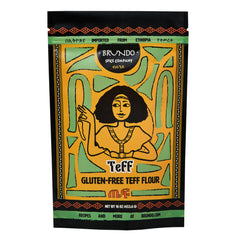 Brundo Teff Flour powder close-up for gluten-free baking