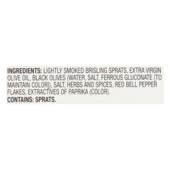 Brunswick sardines with black olives showing bold flavor notes