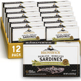 Brunswick wild caught sardines in olive oil ready to boost meals.