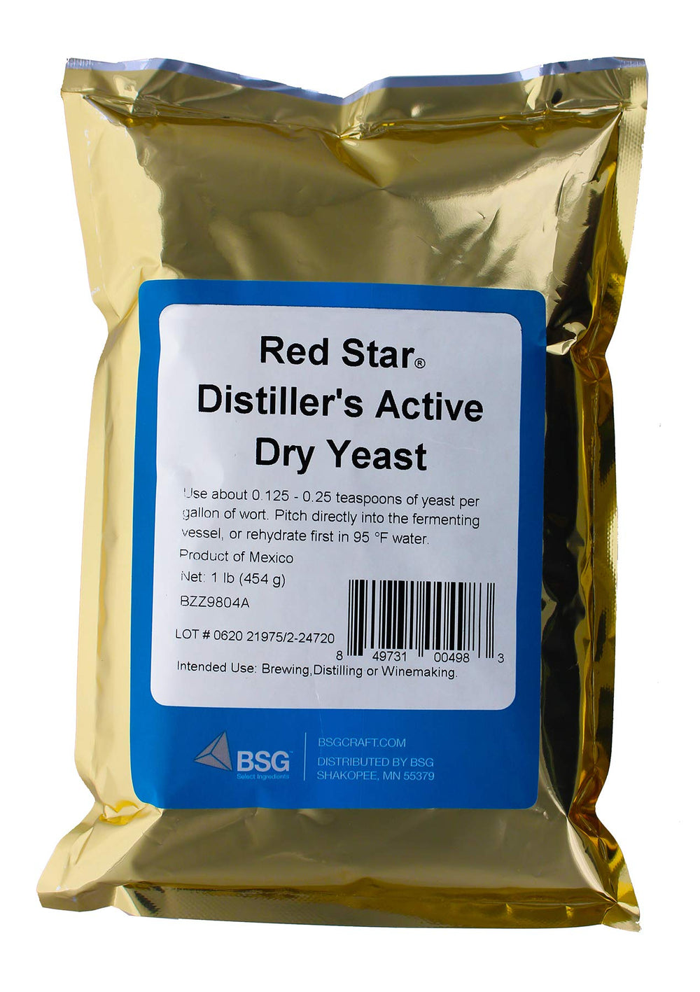 BSG Red Star DADY distiller's yeast bottle for reliable fermentation.