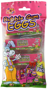 Bubble Gum Eggs four-pack display, ideal for Easter baskets.