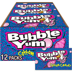 Bubble Yum bulk box of cotton candy gum ready for sharing at parties