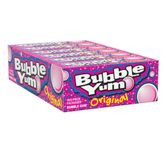 Close-up of Bubble Yum Original gum showing soft, chewy texture.