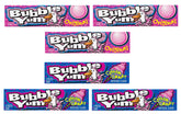 Bubble Yum variety pack six-pack display for sharing at parties or road trips.