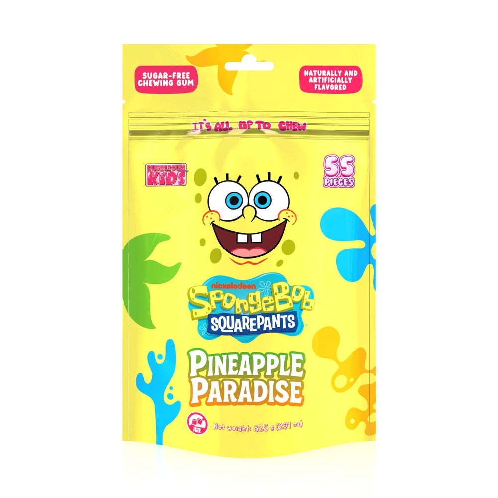 Bubblegum Kids SpongeBob Pineapple gum, sugar-free pineapple flavor for on-the-go refreshment