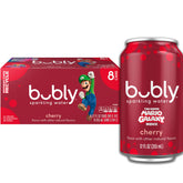 Bubly Cherry sparkling water can pack8 ready for refreshment and zero calories