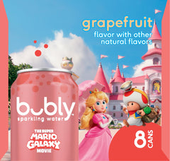 Bubly Grapefruit can top view emphasizes ready-to-chill refreshment.