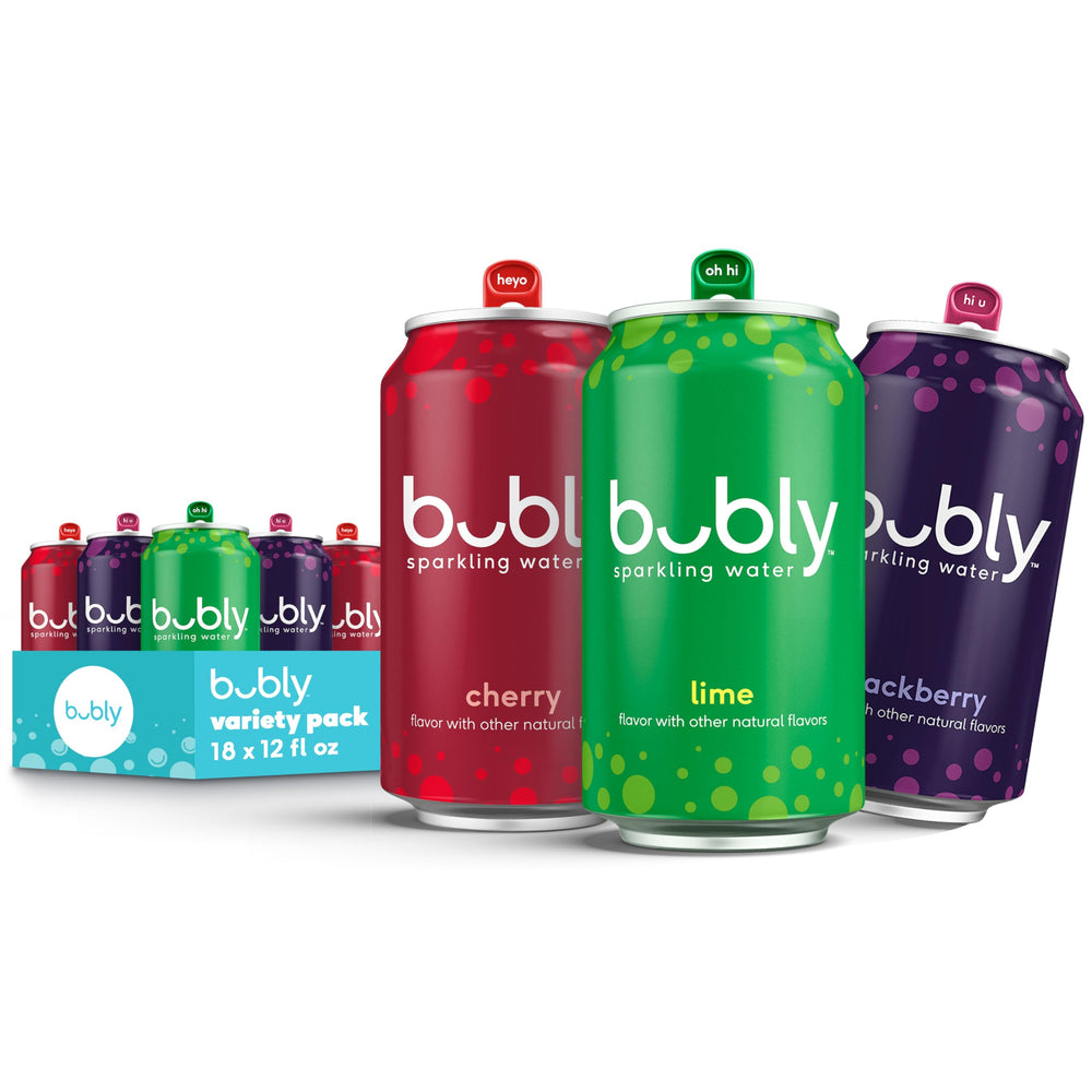 Bubly Lime can close-up showing bright citrus flavor for refreshing hydration