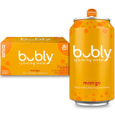 Bubly Mango can front view with crisp flavor and zero calories