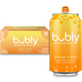 Bubly Orange Creamsicle can front with bright label and zero calories.