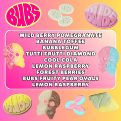 BUBS Mix variety of foams in a resealable pouch, perfect for gifts and parties.