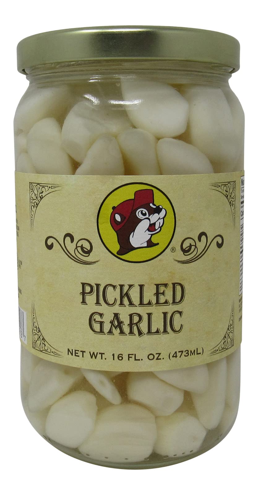 Buc-ee's Pickled Garlic jar with ready-to-use cloves for easy weeknight meals.