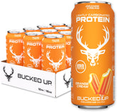 Bucked Up orange cream protein soda can with crisp, refreshing drink