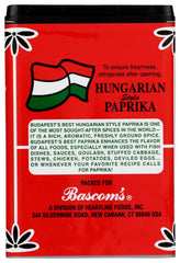 Budapests Best Paprika ground spice shows fine powder perfect for seasoning.