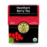 Buddha Teas Organic Hawthorn Berry Tea in a cup for a soothing moment