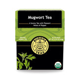Buddha Teas Organic Mugwort Tea bags ready for a calming ritual