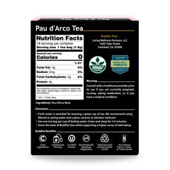 Buddha Teas Pau d'Arco tea in cup with rich aroma