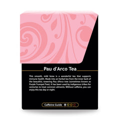 Buddha Teas Pau d'Arco packaging highlighting bleach-free bags